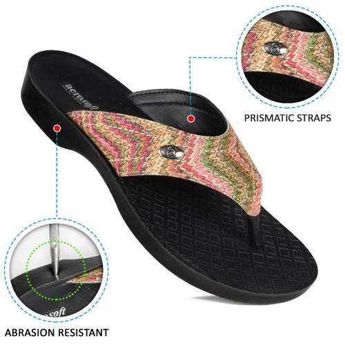 Aerosoft Jute Women’s Synthetic Leather Comfortable Thong Sandals